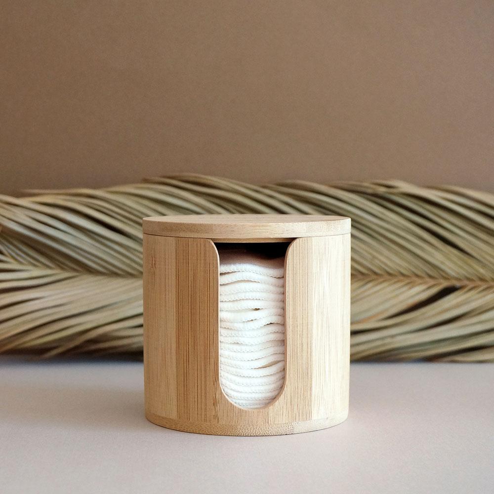 친환경 재사용 화장솜 대나무 케이스