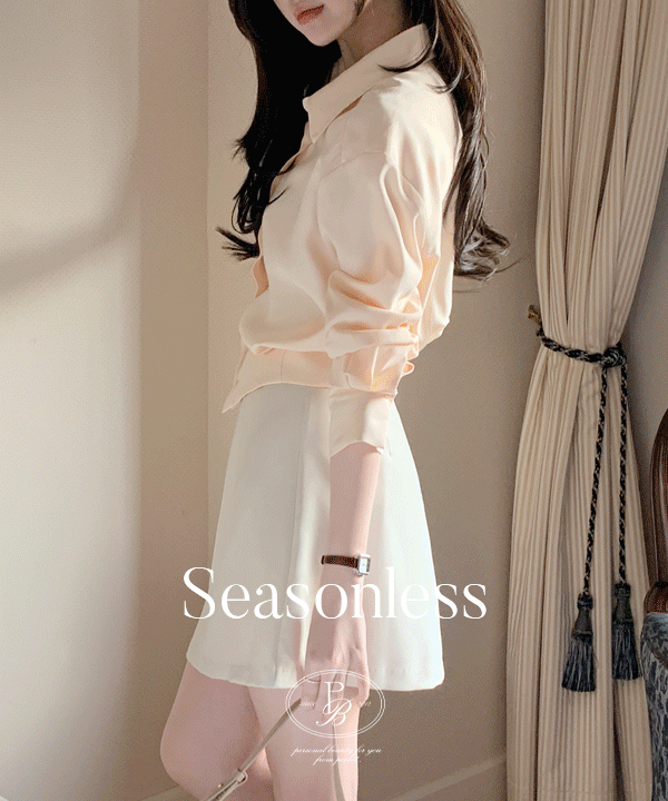 퍼빗 [🩰컬러추가/핏리뉴얼🗝/출근룩] 단독제작) 시즌리스 허리 핀턱 셔츠블라우스 - 3color