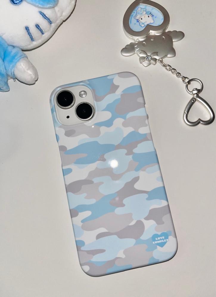 gray blue camo hard phone case iphone5