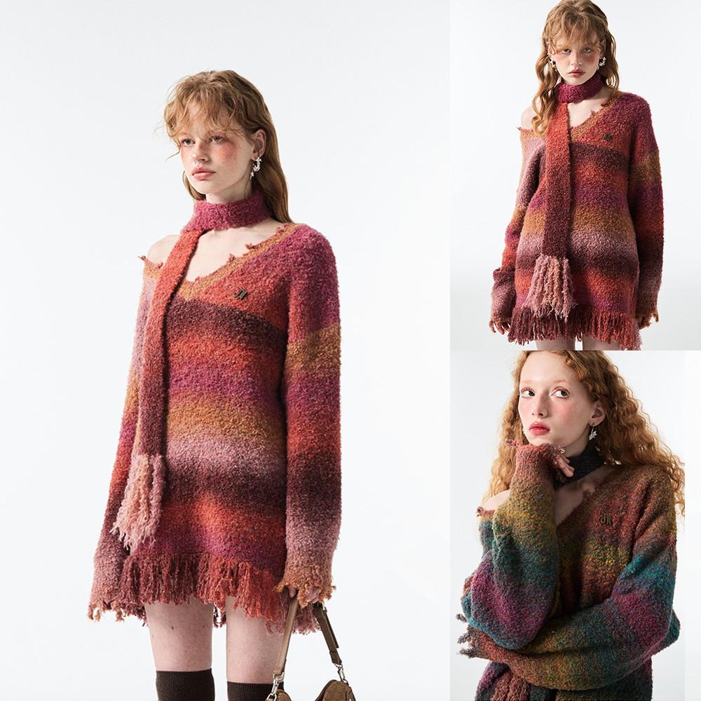 1JINN STUDIO 원진스튜디오 한소희 착용 니트원피스 머플러 스카프 세트