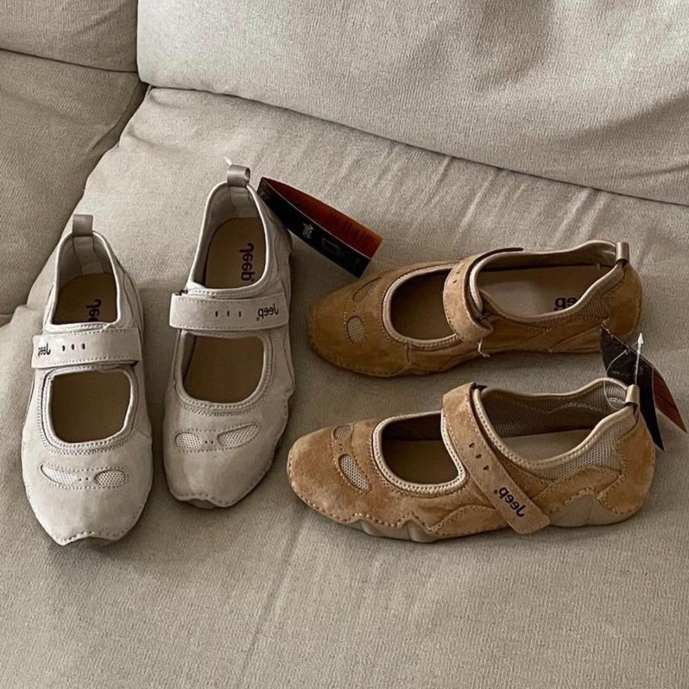 지프 우먼즈 메리제인 베이지 그레이 샌들 PX231WAS575