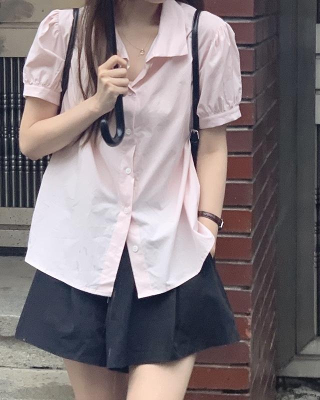 뮤트크레메 레체 하프 blouse