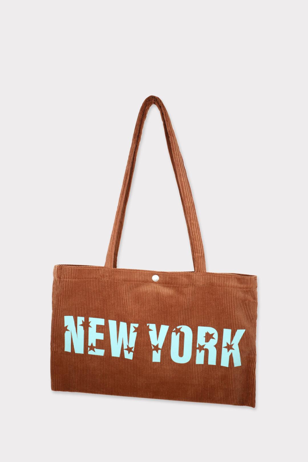 [시티백] 코듀로이 쇼퍼라인 - 민트초코