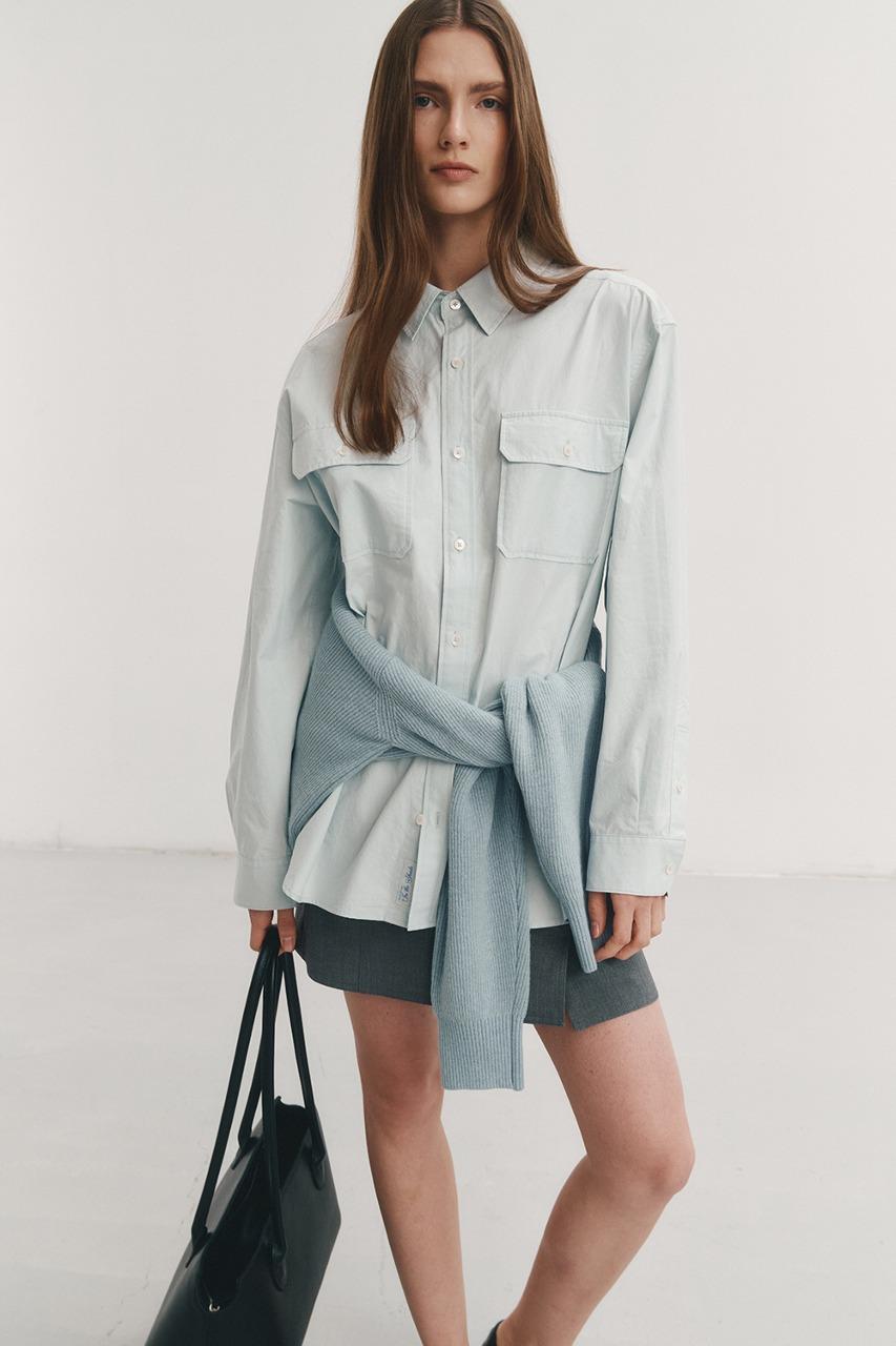 UNISEX OUT-POCKET SHIRT LIGHT BLUE