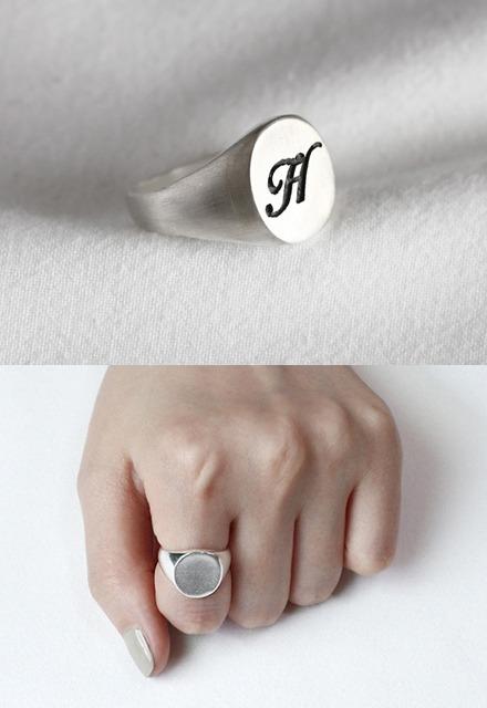 앨리슨 이니셜 도장 인장 실버925 각인 은반지