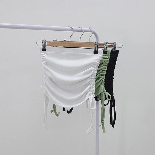 룸제이 [당일🚀/2개묶음할인/끈조절O/유니크/글램] 로코엘 슬림핏 골지 스퀘어넥 이너 레이어드 끈 튜브 탱크 뷔스티에 스트링 스모크 프릴 셔링 탑 크롭 나시티