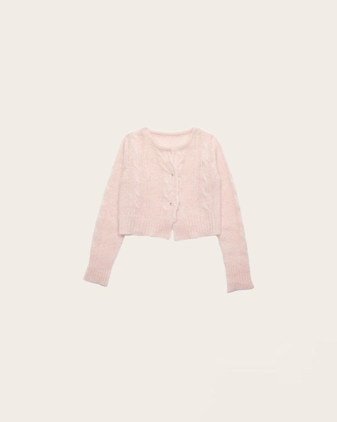 SoftPink Kidmohair Cardigan