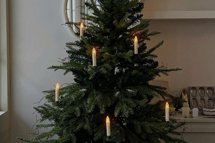 크리스마스 led 촛불 10ea 건전지 리모컨 트리 오너먼트