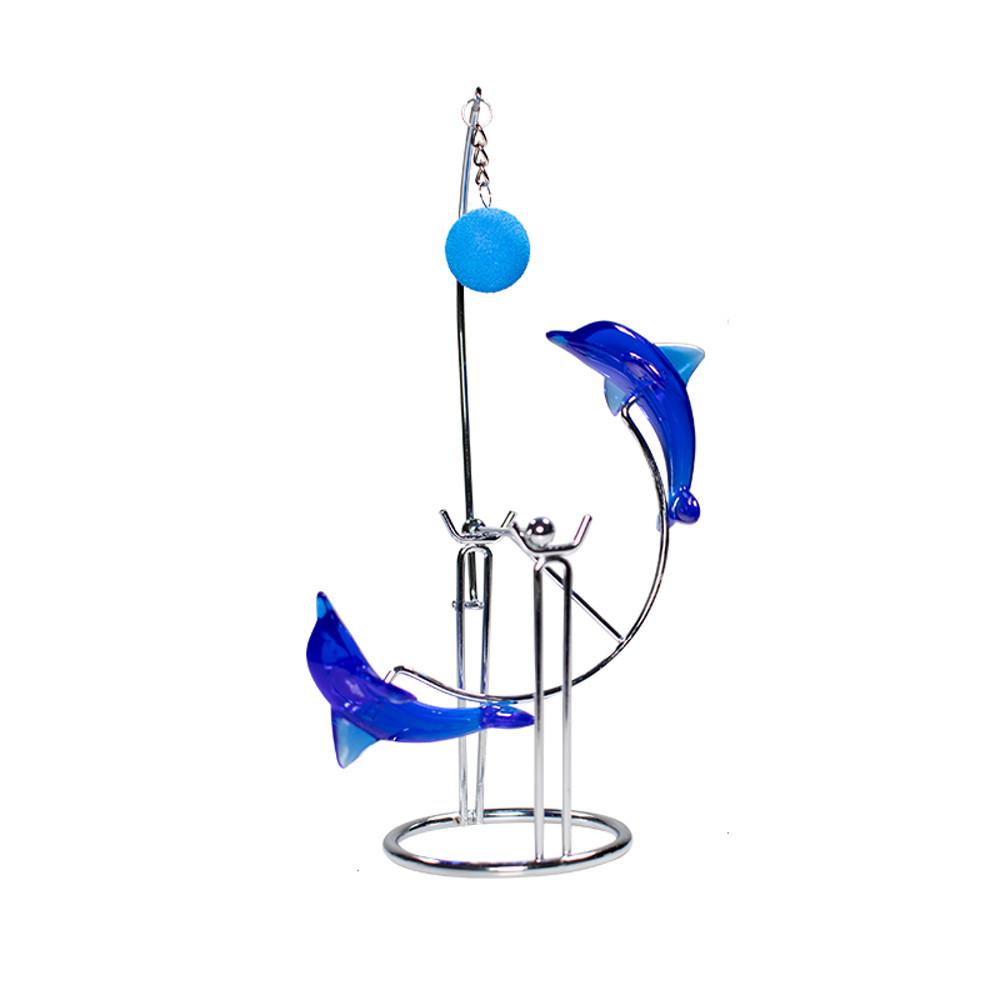 키네틱 인테리어 모형 실내 모빌 돌고래 진자 움직이는 스탠딩 아트
