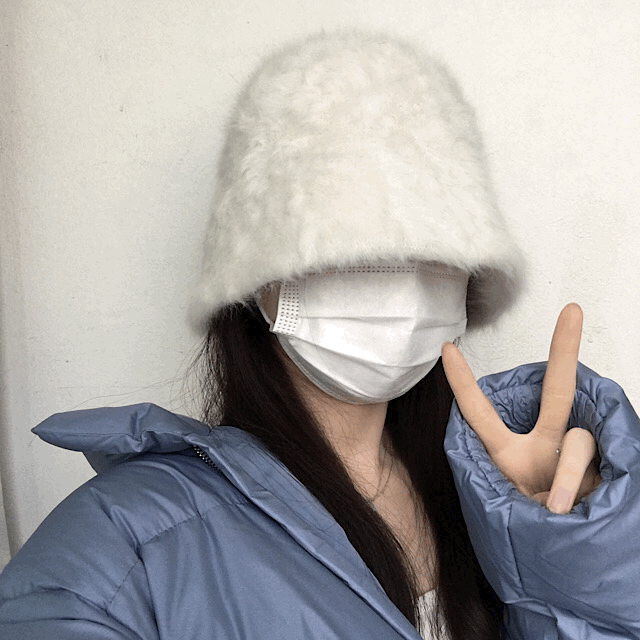 [1+1할인/당일출고] 앙고라 딥다운 벙거지 노제 비니 방한 대두커버 연예인핏 데일리 가을 겨울 신상 쌍수 성형수술 버킷햇 부드러운 여성 모자