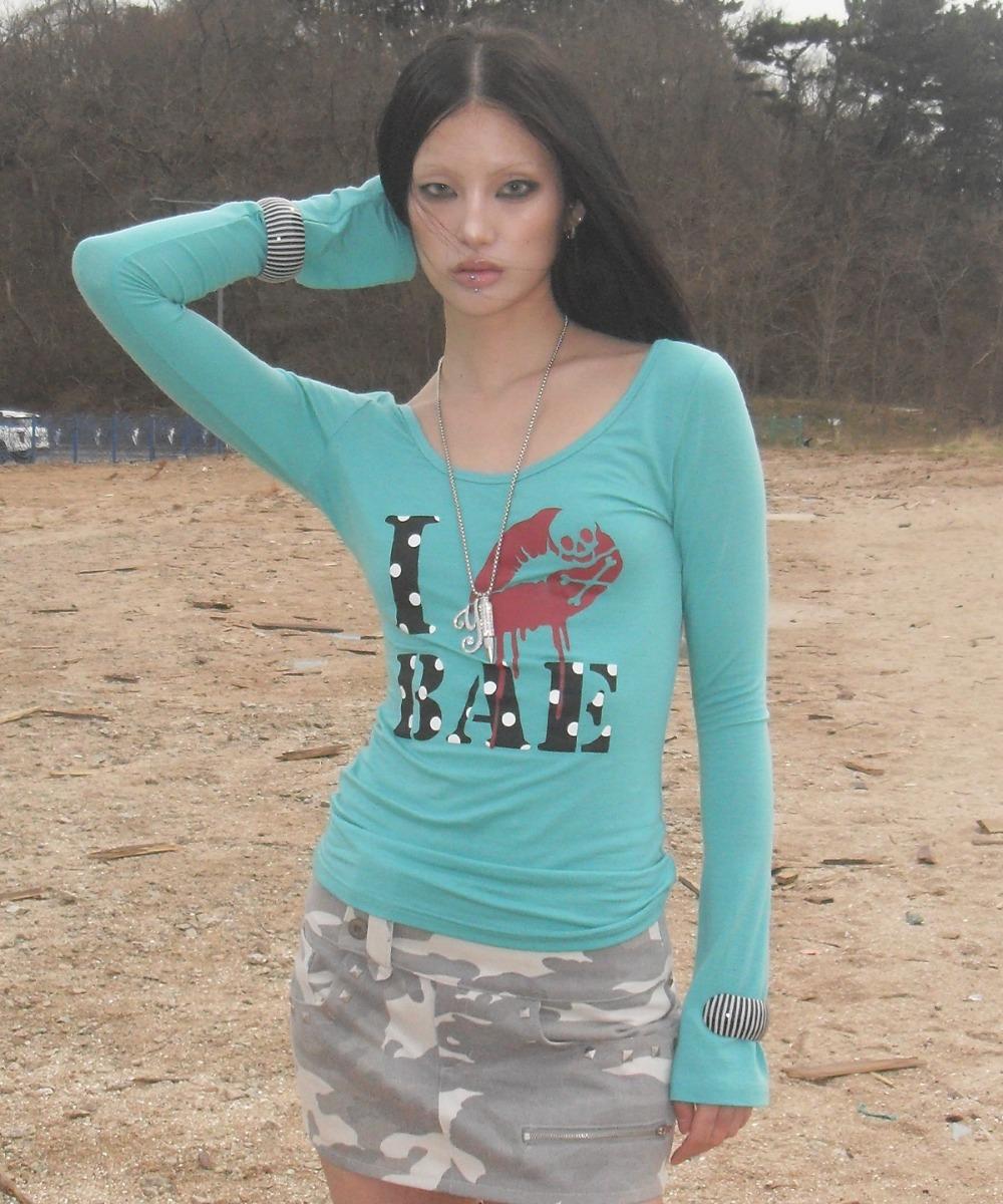 Y13 I LOVE LONG SLEEVE(MINT)