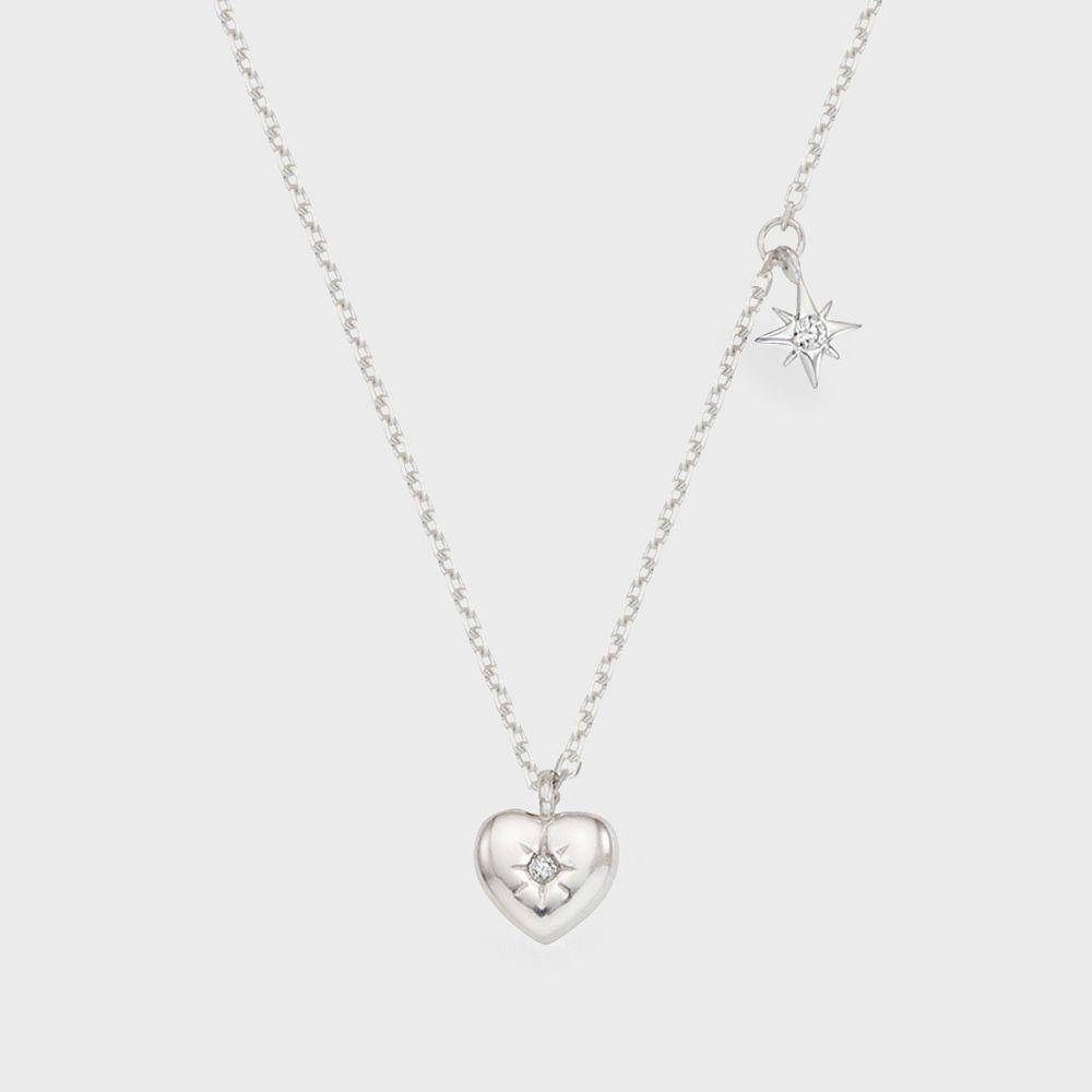 [29CM 단독][키스오브라이프 나띠 착용][silver925] heart in star necklace