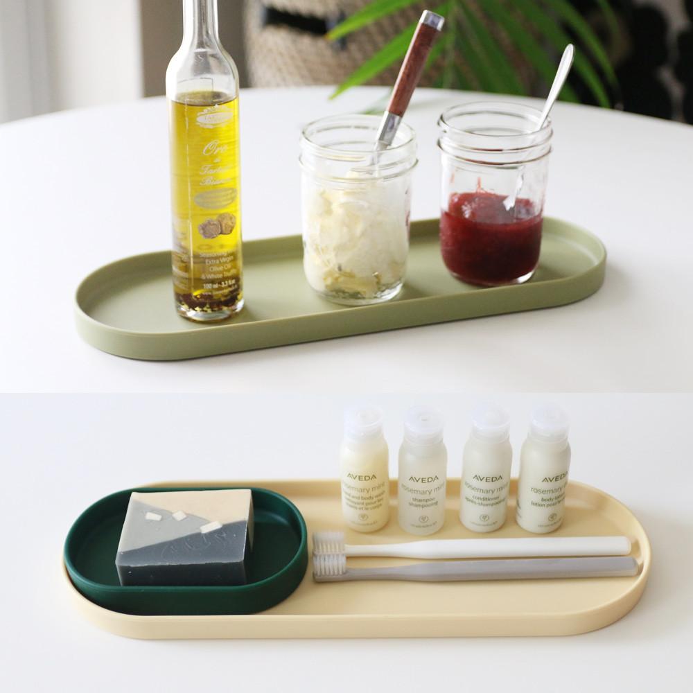 오브 실리콘 주방 정리 수납 트레이 다용도 받침