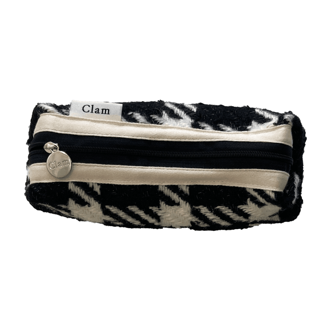 Clam round pencilcase _ Twinkle tweed