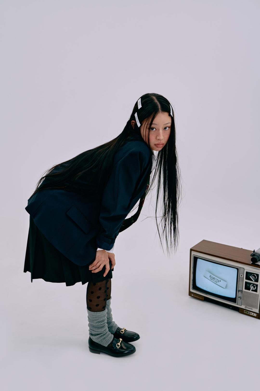 여성 가죽 홀스빗 로퍼 158-BLACK