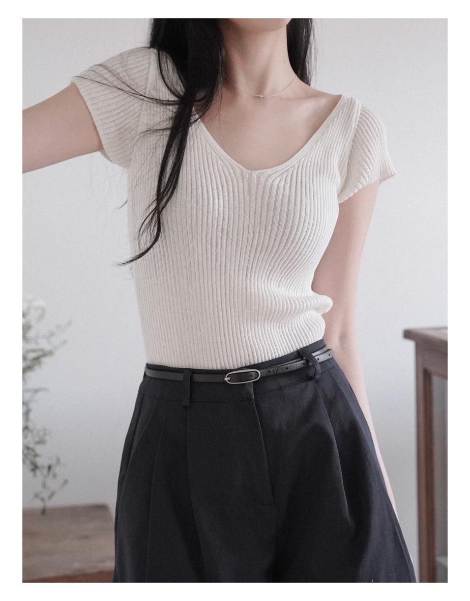 더블 보우드 브이 니트 (2colors)