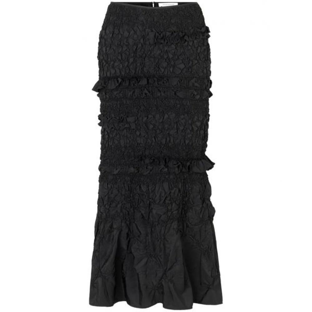 Cecilie Bahnsen 비너스 러플 머메이드 미디 스커트 124RTW17005