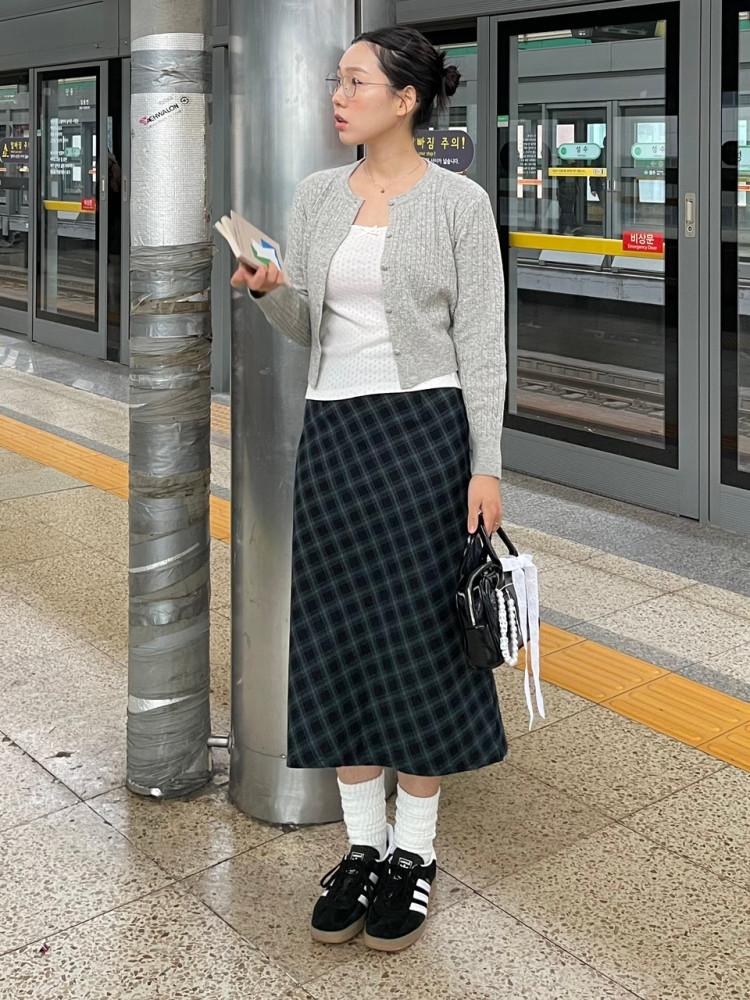 체크롱스커트 체크롱스커트 긱시크