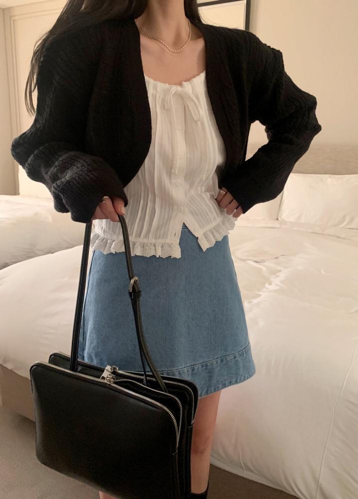 애니 핀턱 레이어드 사계절 나시/2colors