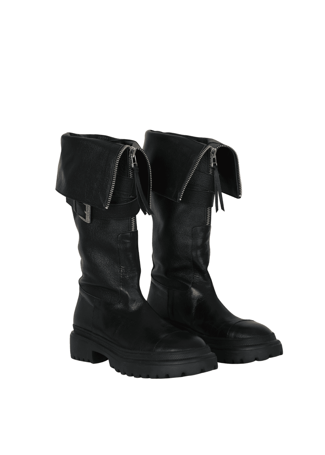 [16TH] FOLDED BELT LONG BOOTS