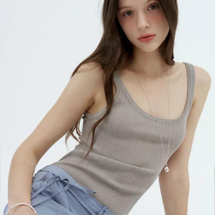 MIST VISCOSE CAMI [GRAY]