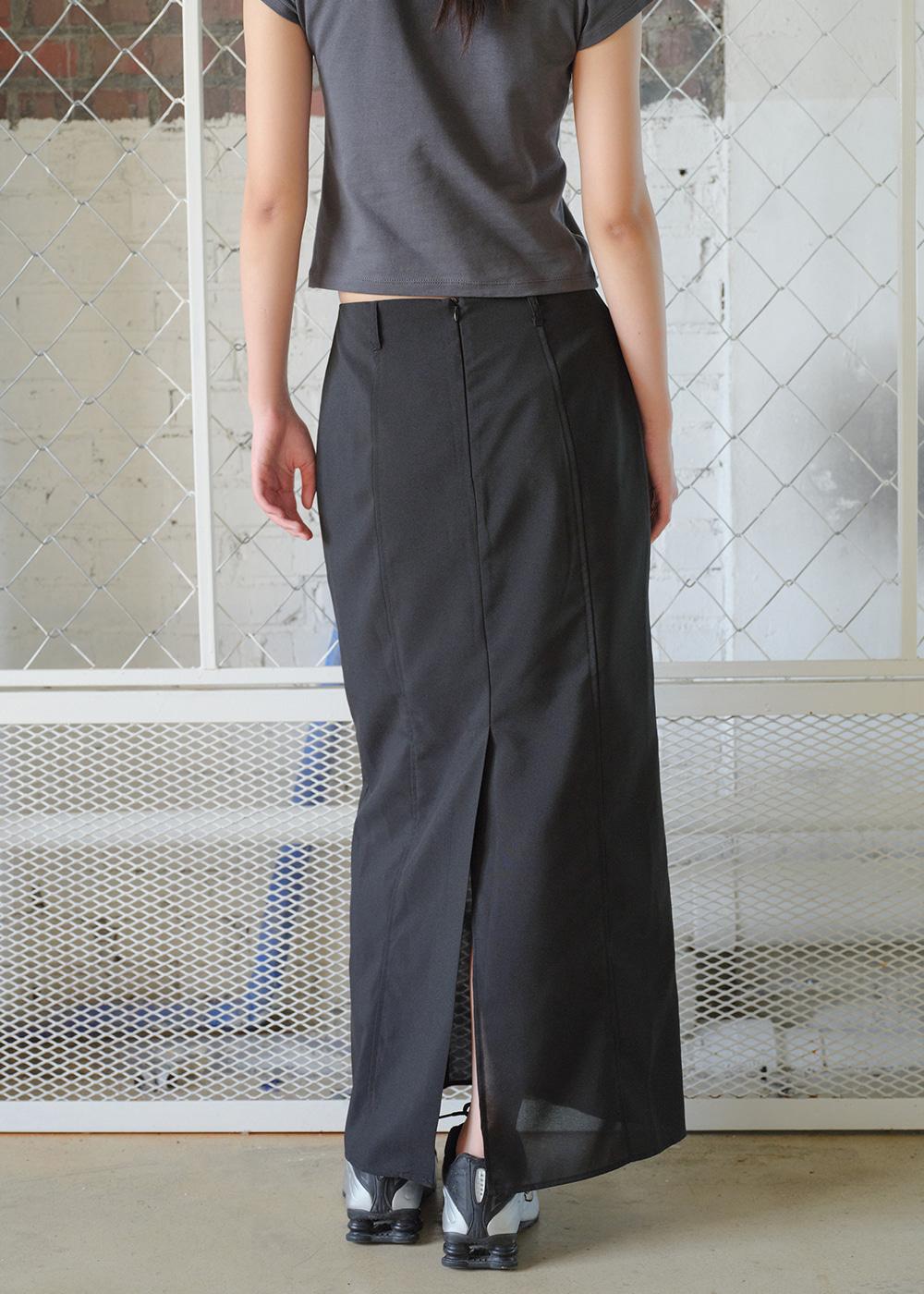 Hot Slit Maxi Skirt Black