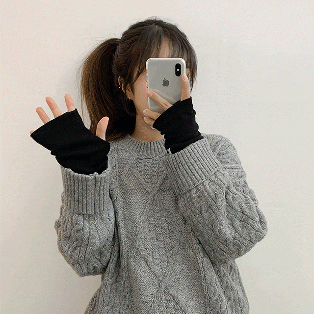 [ 레이어드룩 ! ] 촤르르 남녀 공용 기모 스판 베이직 핸드 워머티