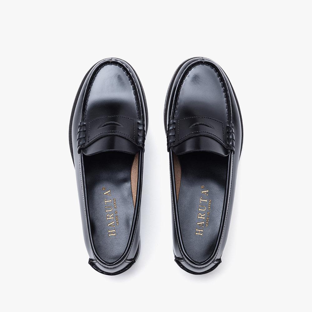 여성 소가죽 와이드 페니로퍼 HS-3048 BLACK