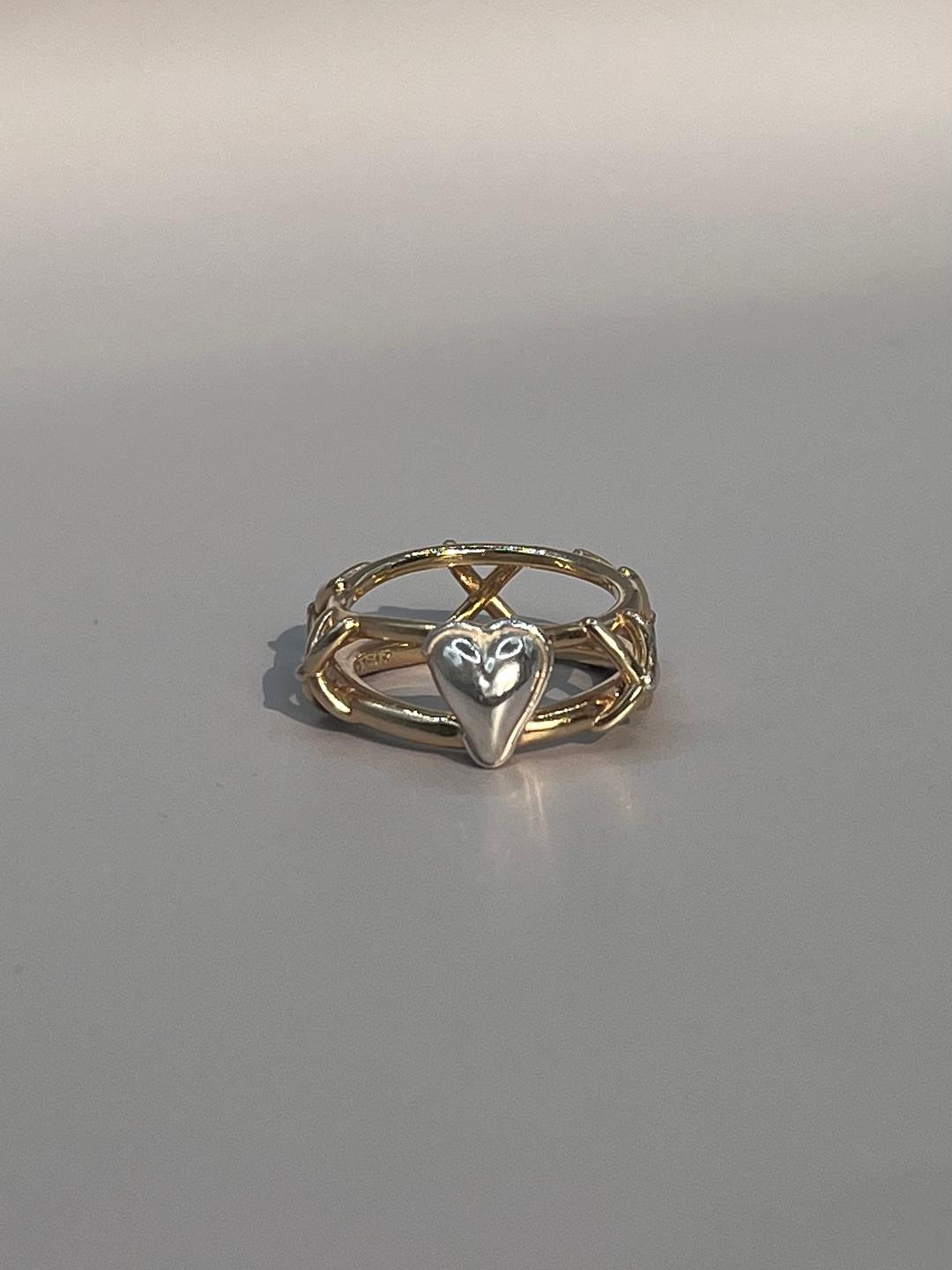 HEART TURTLE RING IN GOLD