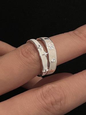 [92.5 silver] 미스티 화이트 반지(2type)