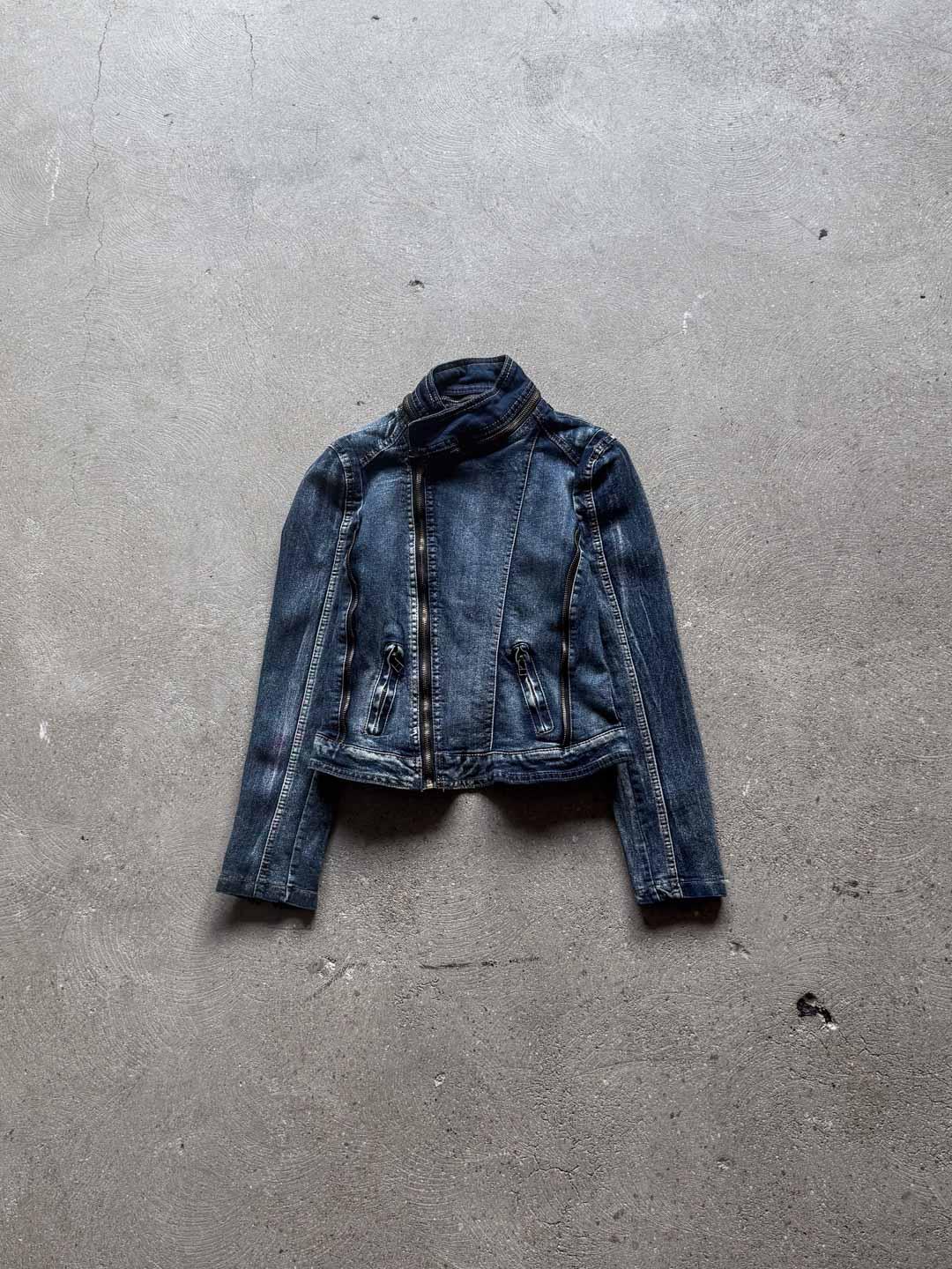 Washed Denim Rider Jacket W0855