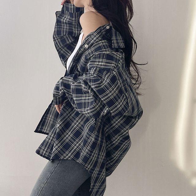 딱 내가 원하던 핏, 오버핏 루즈 체크 셔츠 3color_디데이뉴
