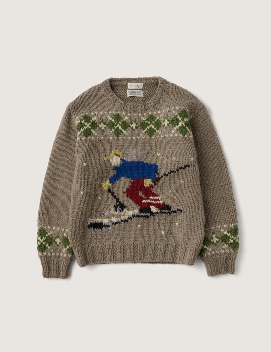 Skier Wool Hand Knit (Mocha Beige)