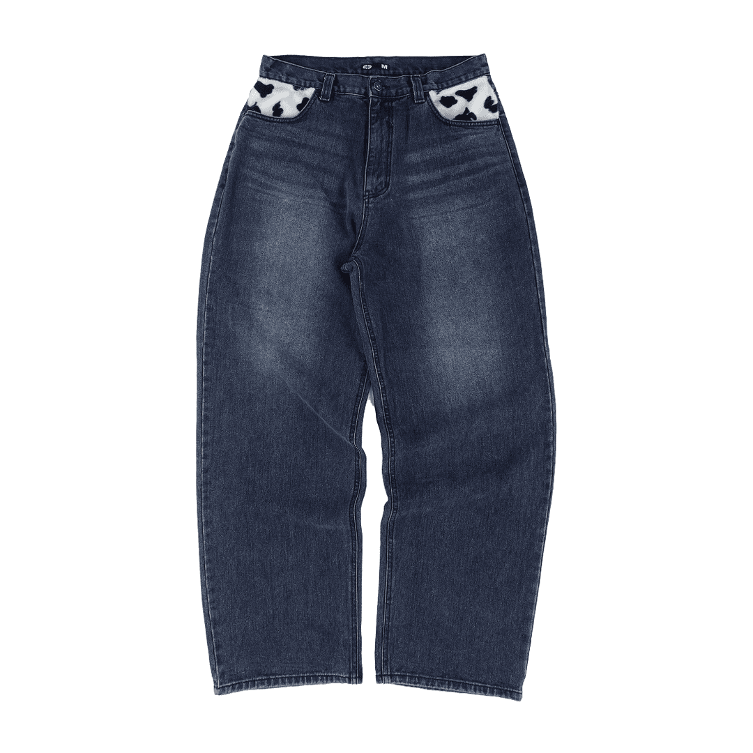 Cow Star Denim Pants Blue