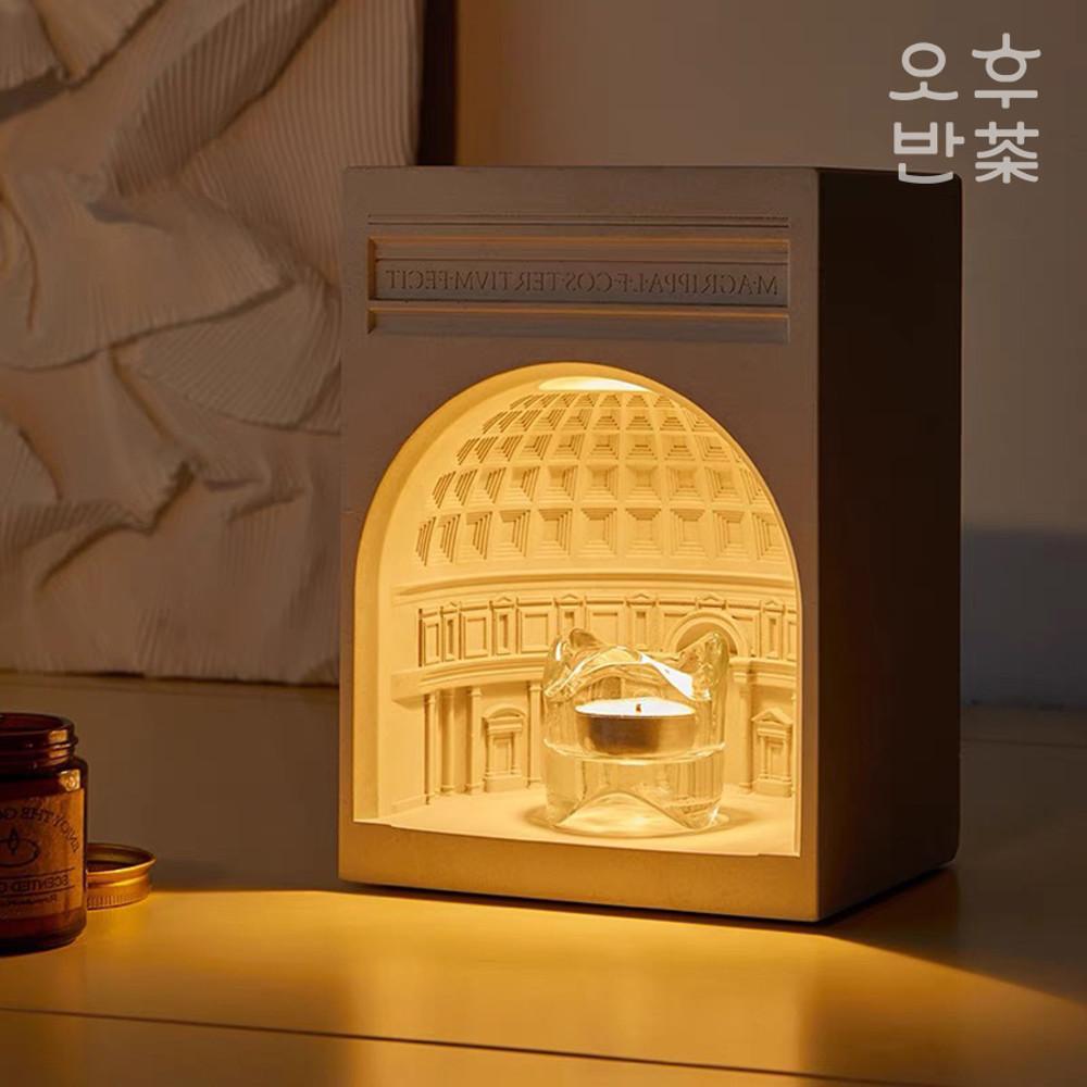 판테온 캔들 워머 타이머 램프 송별선물 양키 큐브 미니 양초 향초 몰드 난로