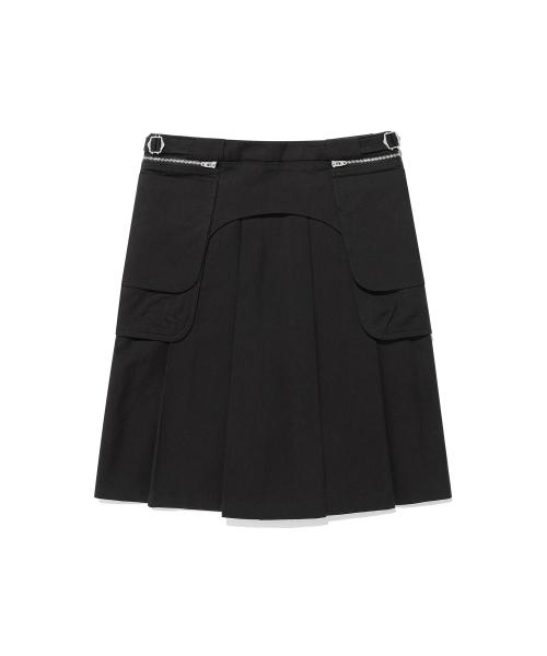 나이스고스트클럽(NICEGHOSTCLUB)  FFATS PLEATS BELT POCKET SKIRT_BLACK(NG2FSUPA91A) - 사이즈 & 후기 | 무신사