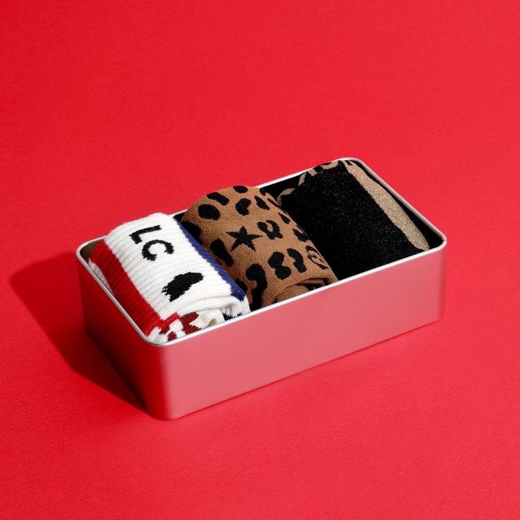 [럭키슈에뜨X카카오선물하기][선물포장] 3 Socks Set