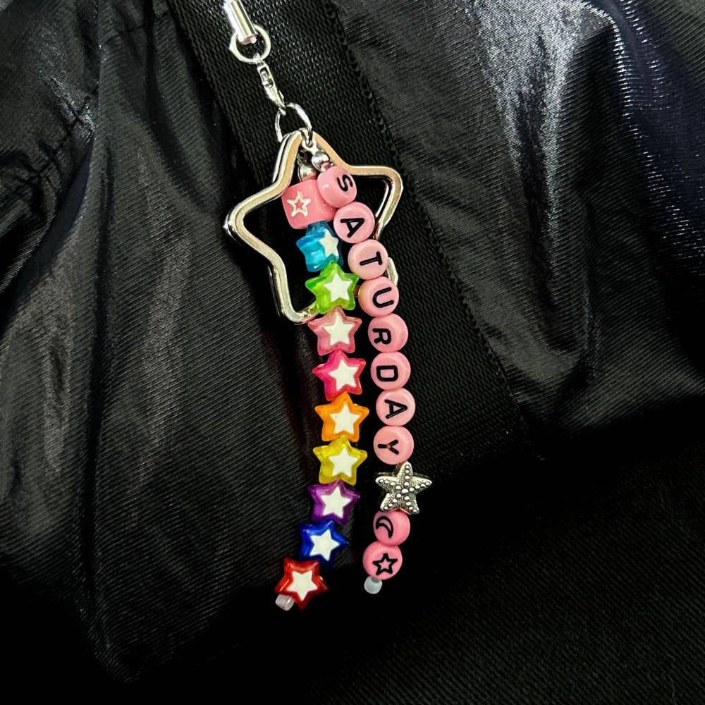 키치 스타 이니셜 키링 (saema)