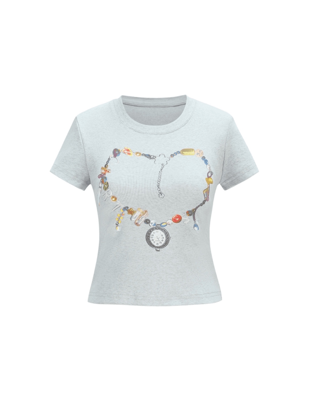 'My necklace.\' T-shirt_Gray