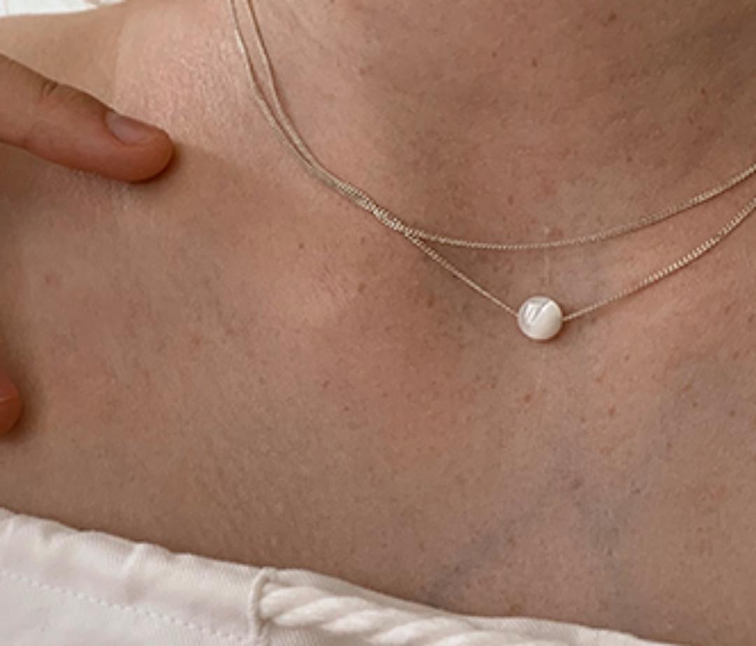 [usual ME] Double Chain Seashell Point Choker (15%off)