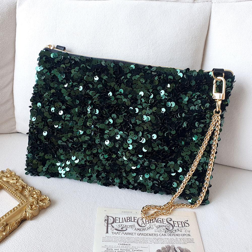 라롤 국내제작 스팽글 고급 미니 클러치백