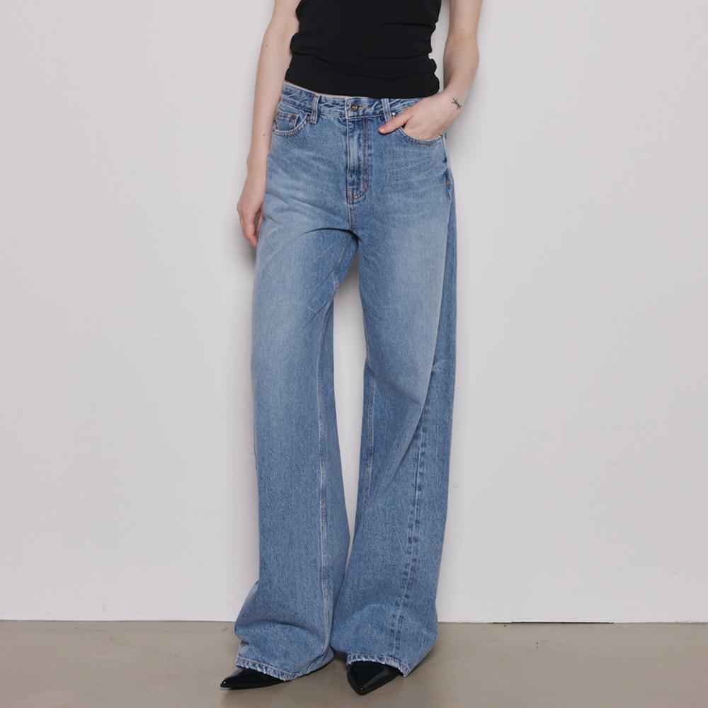 Washed Denim Lenny Pants_Indigo