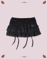 (PRE-ORDER) LACE GATER FRILL SKIRT [BLACK]