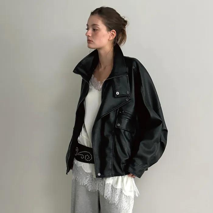 HERITAGE LEATHER JUMPER (BLACK)