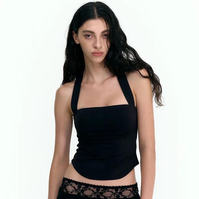 CONTOUR CROSS BACK TANK (BLACK)