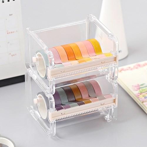 마스킹 테이프 커터기 보관함 정리함 디스펜서 케이스