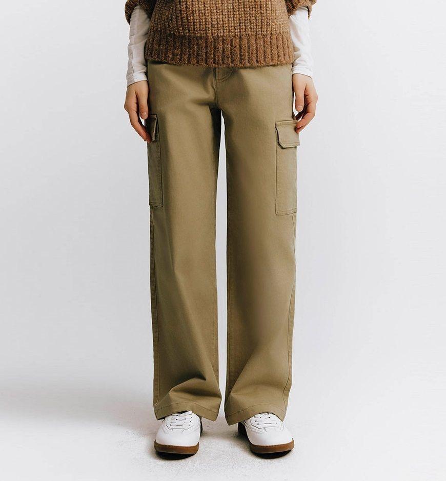 우먼 기모 카고 면바지 414928