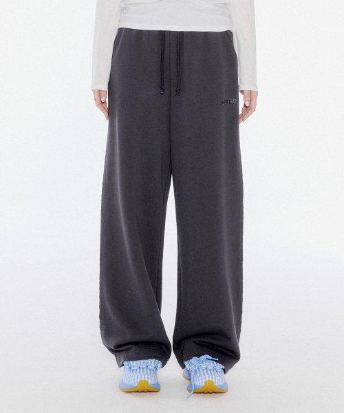 YOUHEE WIDE JOGGER PANTS CHARCOAL