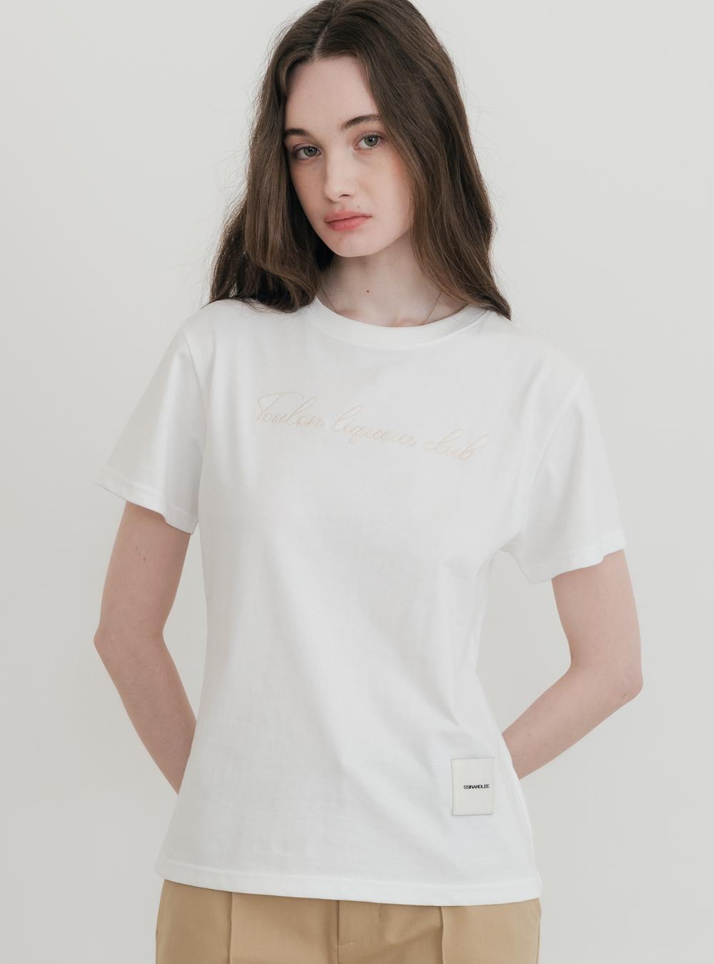 (W) 툴롱 리큐어 클럽 티셔츠 화이트