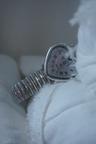 Cubic Heart Bangle Watch